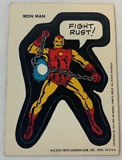 1974/1975 Topps Marvel Super Heroes Stickers IRON MAN Fight Rust picture
