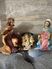 Vintage 1940’s Fontanini Made In Italy Nativity Holy Family Christmas 12” Scale picture