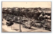 TURLOCK, CA, Aerial , WATERMELON WAGONS  SHIPPING @ depot, Delivery truck RPPC picture