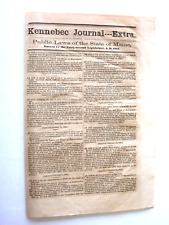 Original 1863 Civil War Content State Amendments Kennebuc Journal ME Newspaper picture