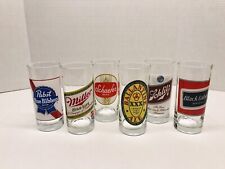 Vintage Luminarc Beer Company Labels Retro 1960’s Barware Glasses Set Of Six EUC picture