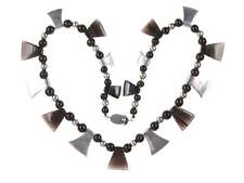 Retro Mexican Modernist Sterling and onyx necklace picture