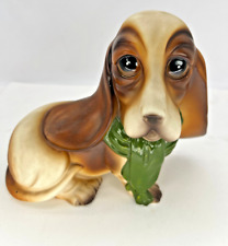 Enesco Bassett Hound Dog Ceramic sitting Figurine 7