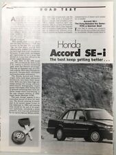 HondaRT12 Vintage Article Road Test 1985 Honda Accord SE-i SEi Jun 1985 6 page picture