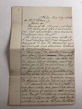 1881 Letter From A Doctor Condemning Another Doctor For Misdiagnosis Niles, MI picture
