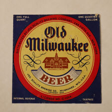 Old Milwaukee Beer Quart Label IRTP New York City picture