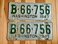 Pair of 1947 Pierce County Washington State License Plates picture