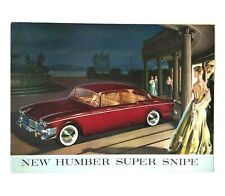 1959 Humber Super Snipe Sales Brochure Poster Rootes Specifications Car Art Vtg  picture