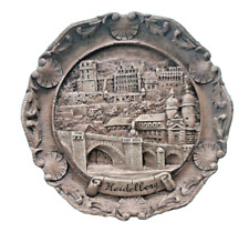 Vintage 3D Heidelberg Germany Wood Resin Carved Wall Plate picture