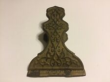 Antique Ornate Victorian Cast Iron Spring Paper Clip Wall Desk Holder 1800s picture