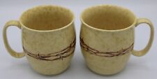 Eve Armson Cowboy Living Barbwire Collection Set of 2 Coffee Mugs/Cups picture