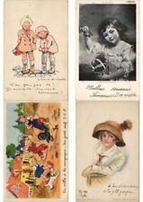 CHILDREN REAL PHOTO AND ARTIST SIGNED 75 Vintage Postcards (L2971) picture
