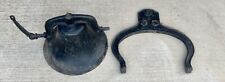 Antique Farm Crystal Metal No 2 Cast Iron Bell & Yoke picture