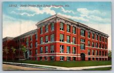 NORTH DIVISION HIGH SCHOOL MILWAUKEE,WI POSTCARD picture