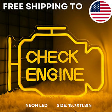 Check Engine LED Neon Sign: Auto Room Garage Decor, USB Power, Luminous Atmosphe picture