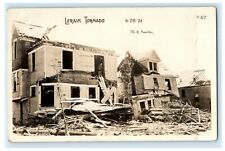 1924 Tornado Disaster Lorain Ohio OH 5th & Hamilton Antique RPPC Photo Postcard picture