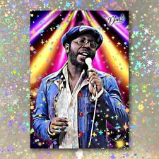 Curtis Mayfield Holographic Headliner Sketch Card Limited 1/5 Dr. Dunk Signed picture