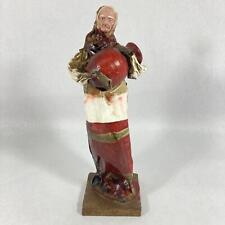 Paper Mache Older Woman Carrying A Water Jug Figurine Made In Mexico picture