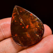 42.55Cts. 100% Natural Flashy Canadian Ammolite Pear Cabochon Loose Gemstone picture