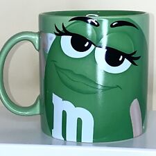 M&M'S WORLD Green SUPERGRAPHICS MUG M&Ms Collectible Ceramic Cup Great Condition picture