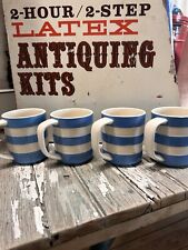 Vintage Cornishware Mug Set Blue Striped Cup T G Green Cornish Original picture