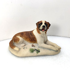1984 Earl Sherwan St Bernard Dog Charmstone Hand Painted Cold Cast Marble Figure picture