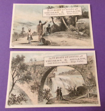 2 ANTIQUE VICTORIAN TRADE CARDS ADVERTISING HOPE VALLEY RHODE ISLAND picture