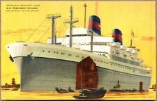 Vintage American Presidents Line Post Card SS President Wilson luxury liner  picture