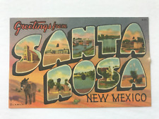 Say Hello from Santa Rosa, NM New Mexico Vtg Large Letter Greeting Postcard picture