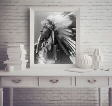 Photo: James Lone Elk, Sioux, Indian, c1899, feather headdress picture