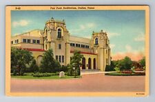 Dallas TX-Texas, Fair Park Auditorium, Antique, Vintage Postcard picture