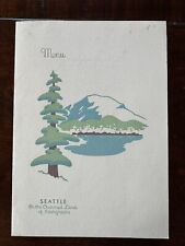 Seattle AMERICAN MAIL LINE Steam Ship Menu SS PRESIDENT JEFFERSON August 11 1935 picture