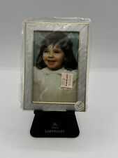 2 Vintage Pair 1980s Enamel Silver Photo Frames Square 4.5