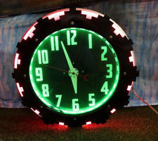 1930-1940s's Vintage Aztec Neon Light up Clock 26