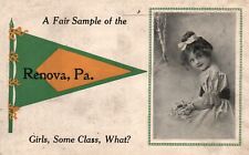 Vintage Postcard 1910's A Fair Sample of the Girls Some Class What? Renova Penn. picture