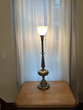 Rembrandt Vintage Brass torchiere  table lamp 36” picture