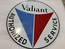 Valiant Dealer Service Heavy Steel Sign Vintage Style picture