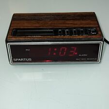 VINTAGE SPARTUS 1108 ALARM CLOCK: Red LED display, 1980's  TESTED-WORKS  picture