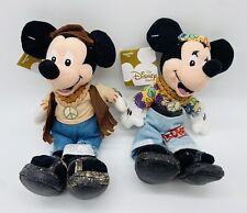 *VTG* The Disney Store Mickey & Minnie Mouse Hippie Beanie Bag Plush *TAGS* picture
