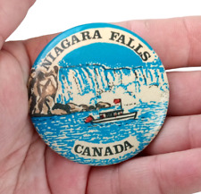 Vintage NIAGARA FALLS Canada Souvenir Large Pinback Button Badge 2.25