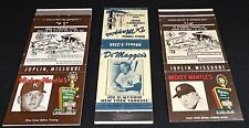 Baseball legends Mickey mantle's Holiday Inn & Joe Di Maggio's Match Covers x3 picture