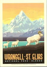 Wrangell St. Elias National Park Alaska mountain goat Anderson Design postcard picture
