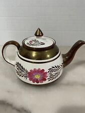 Vintage Gibsons England Teapot Gold Pink Flowers 4 Cup picture