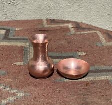 Small Copper Vessel & Bowl Miniature Antique  picture