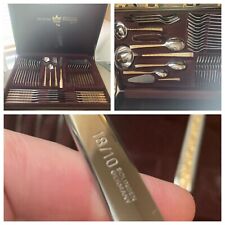 SBS Bestecke Solingen 70 PC  Gold And Silver 18/10 flatware set Germany Mint picture