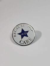 UCP Because You Care Lapel Pin United Cerebral Palsy Blue White & Silver Colors picture