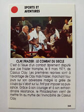 RARE CASSIUS CLAY FRAZIER Card Star Boxing Boxing French Edition 1987 87 picture