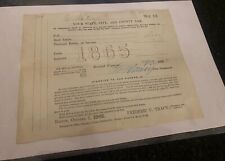 Antique 1865 (RED STAMP)Tax Certificate State Of Boston, Massachusetts SIGNED/PD picture