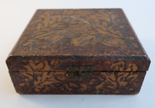 Vintage Ornate Box Jewelry Tinket Box Wooden Flemish 688 Art 6