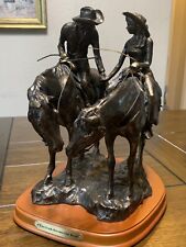 Montana Lifestyles Two Trails Become One Road Bronze Sculpture Wedding Statue picture